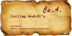 Csillag András névjegykártya